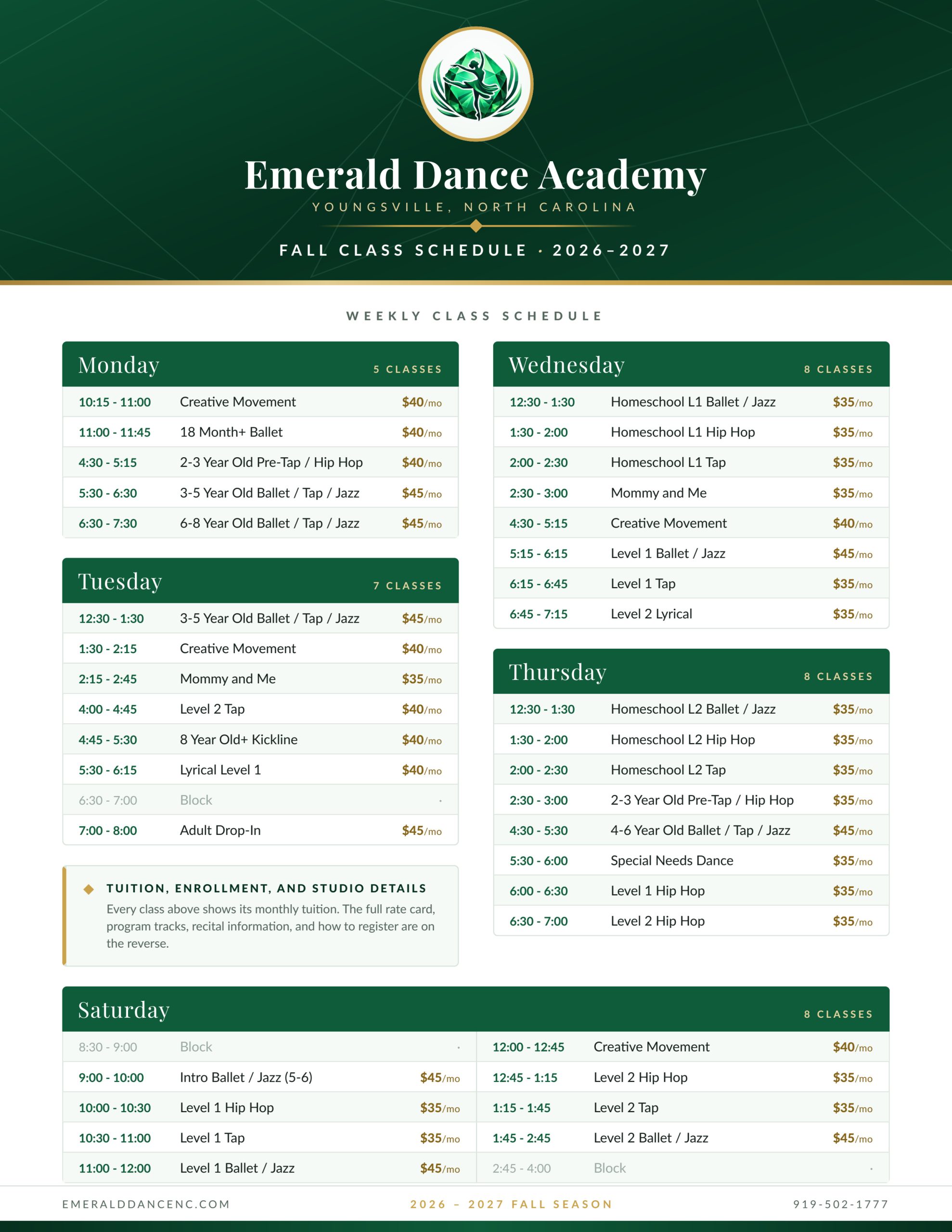 2026 Fall Classes